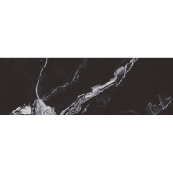 Keros Broussard Negro 30×90 μαύρο glossy πλακάκι τοίχου